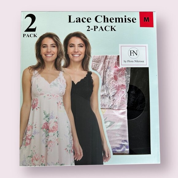 Flora Nikrooz Women's Chemise, 2-pack- MultiColors Size M - Picture 1 of 7